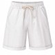 White (Knee Length) Lady Beautiful Shorts Comfort Elastic Waist Shorts For Women