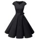 Black Women Vintage Dresses Summer Dress Applicable Travel