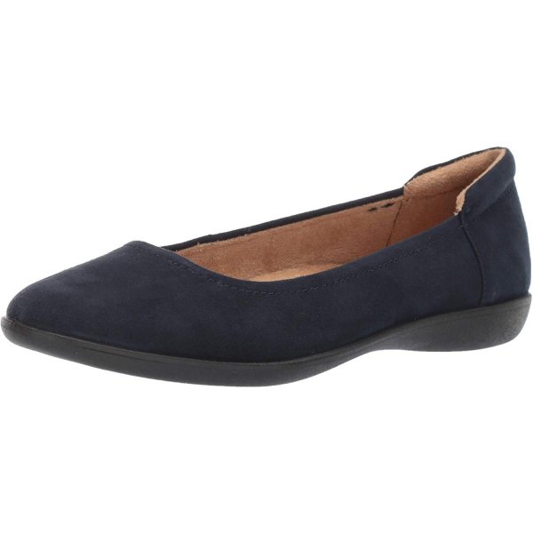 Navy Microfiber Women's Loafers Classic