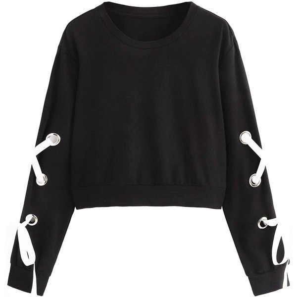 1-black Lady Fashion Sweatshirts Suitable For Winter