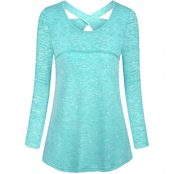 Green Women's Casual Long Sleeve Wear For Sport