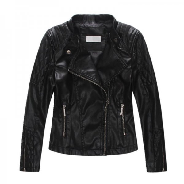 Black Female Fashion Leather Outerwear Vogue