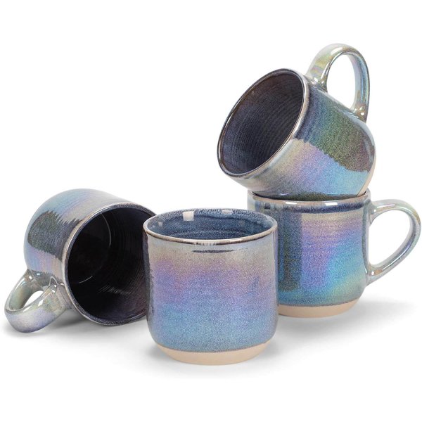 Purple Glossy Rainbow Glaze Simplicity Hot Coffee Cups Fashion Funny For Coffee、Tea、cocoa And Mulled Drinks