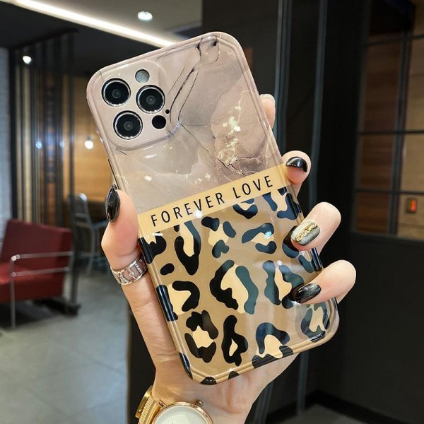 NEW！Caserano Leopard Marble Case For iPhone