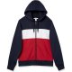 Burgundy/White/Navy Man Formal Hooded Sweatshirts Novelty Great For Casual Daily Wear