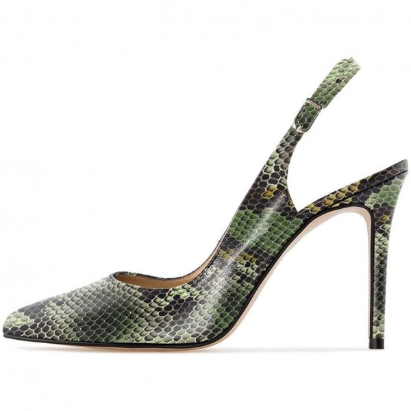 Python Green Ladies Sexy And Stylish Heels Elongate Your Legs