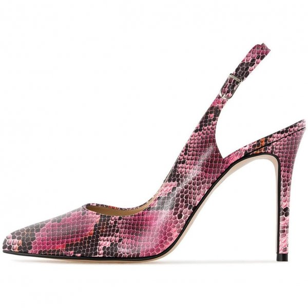 Python Red Womens Fashion-forward Heels Comfort For All-day Walk