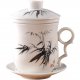 Bamboo Pattern Creativity Chinese Kungfu Teacup Bone China Porcelain Tea Cup For Gift